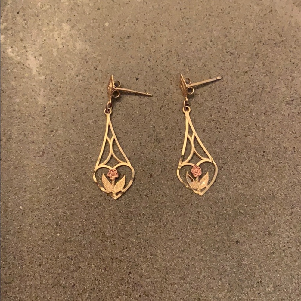 14K gold earrings